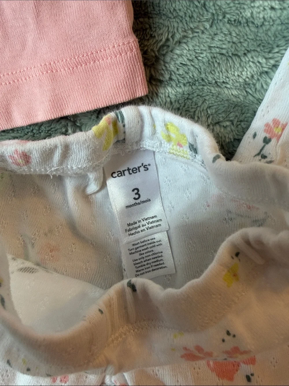 Carter's Pink Floral Long-Sleeve Pajama Top & Floral Leggings Set